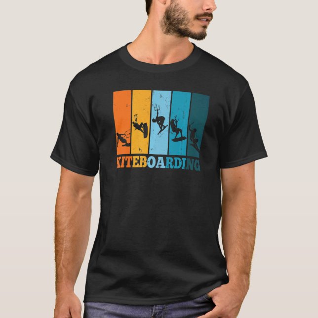 Camiseta Kiteboard Kitesurf Kiteboarding Kitesurfing Retro  (Anverso)