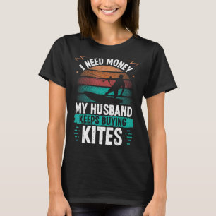 Camiseta Kiteboard Vintage Husband comprando Kites Kitesurf