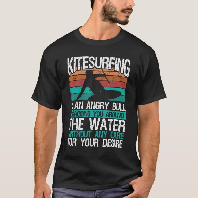 Camiseta Kiteboard Vintage Kitesurfing Kiteboarder Kites (Anverso)