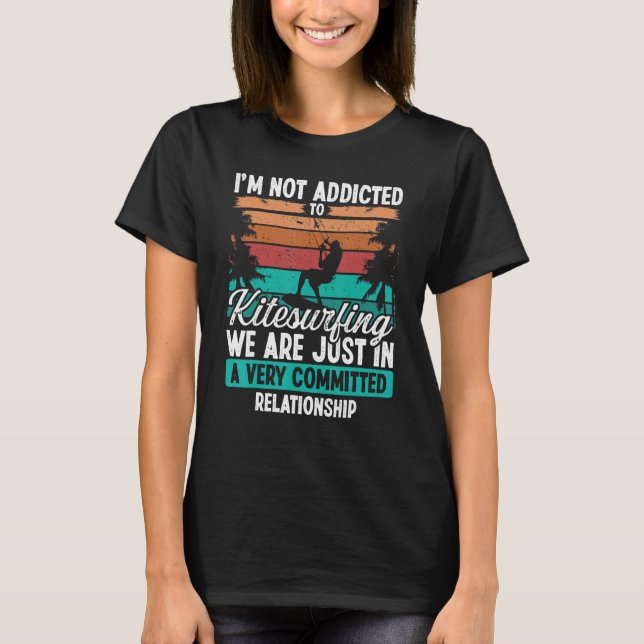 Camiseta Kiteboarder Committed Relationship Vintage Kitesur (Anverso)