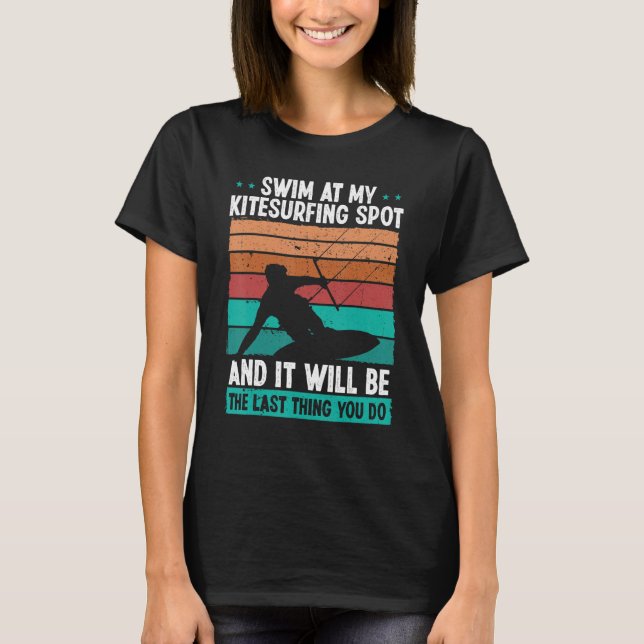 Camiseta Kiteboarder Humor Wind Kitesurfing Funny Kitesurf (Anverso)