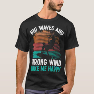 Camiseta Kiteboarder Kite Big Waves Strand Wind Kitesurfer