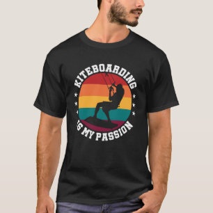 Camiseta Kiteboarder Retro Kitesurfing Kiteboarding Windsur