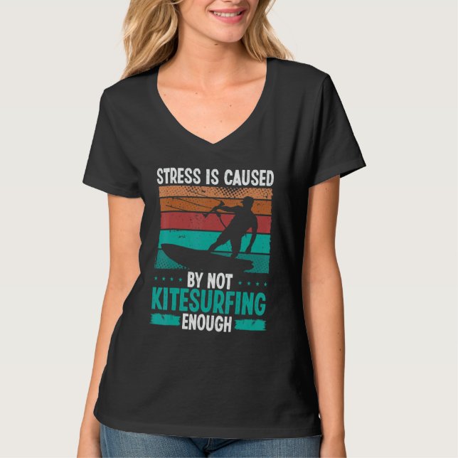 Camiseta Kiteboarding Vintage Kitesurfing Retro Kiteboarder (Anverso)