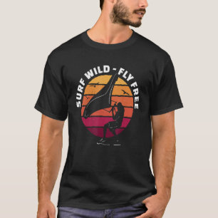 Camiseta Kitesurf Con Kiteboard Surf Wild Fly Free