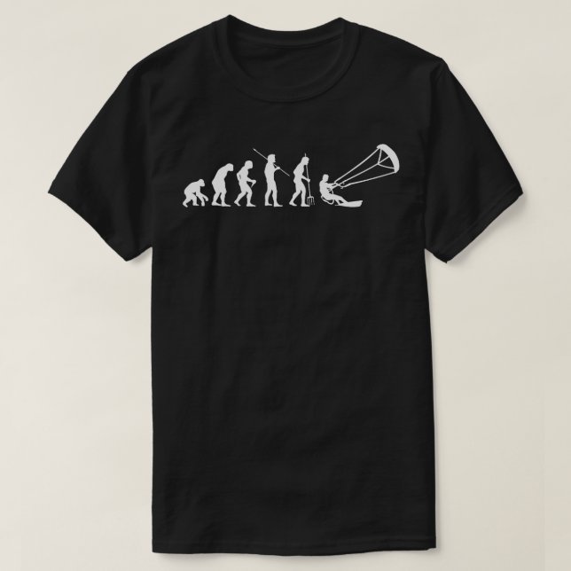 Camiseta Kitesurf Costume Kite Surfing Evolution Kite Board (Diseño del anverso)