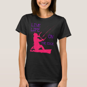 Camiseta Kitesurfer Viviendo Una Ola De Vida En El Pin Del