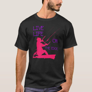 Camiseta Kitesurfer Viviendo Una Ola De Vida En El Pin Del