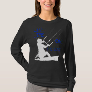 Camiseta Kitesurfer Viviendo Una Ola De Vida En Vivo En The