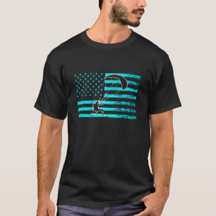 Camiseta Kitesurfing America Bandera USA Kiteboarding Kiteb