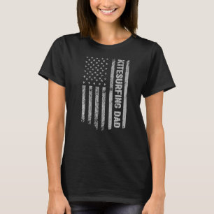 Camiseta Kitesurfing Dad America Bandera Estadounidense Pat