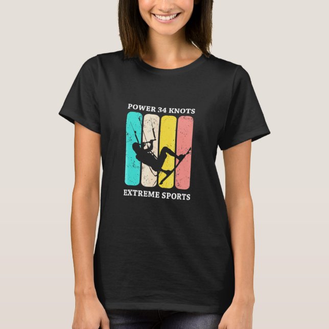 Camiseta Kitesurfing Kite Surf Power 34 Knots (Anverso)