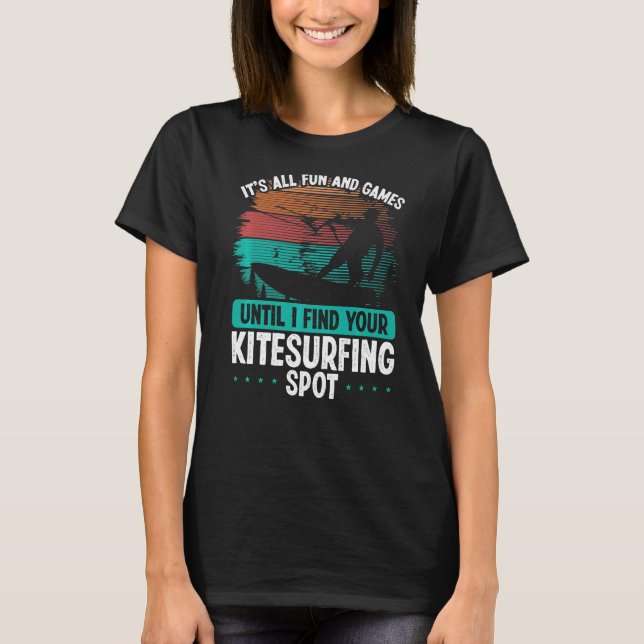 Camiseta Kitesurfing Spot Kitesurf Kite Kiteboarder Vintage (Anverso)