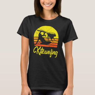 Camiseta Kitesurfing Sunset Kite Surfing Retro Boda