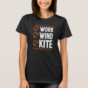Camiseta Kitesurfing Vintage Work Wind Kite Kitesurfer Kite