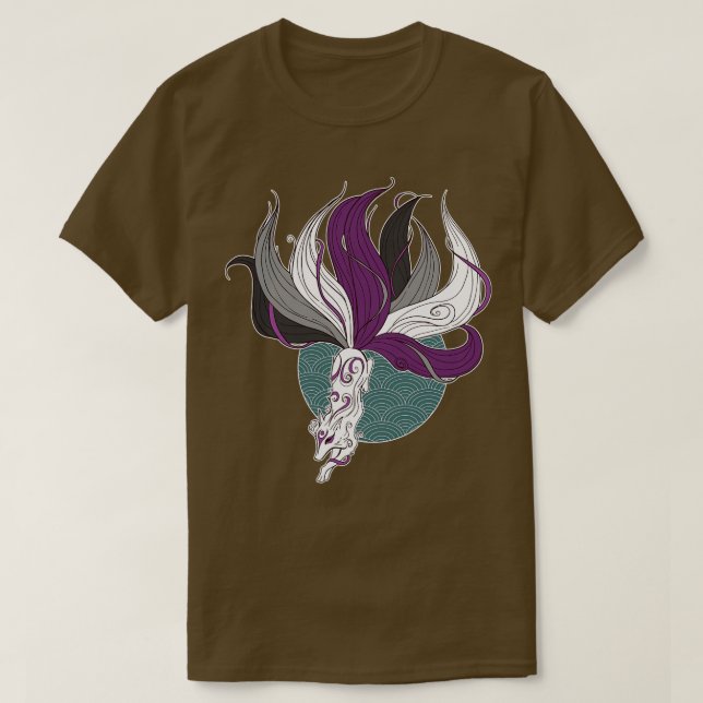 Camiseta Kitsune Asexual Pride (Diseño del anverso)