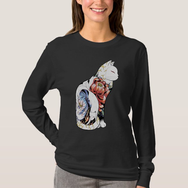 Camiseta Kitsune Cat Tattoo - Foxy Classic de peony (Anverso)