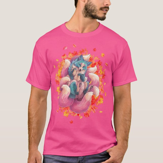 Camiseta Kitsune Fox A Japonés 9 Tail Fox A Kitsune Kawa (Anverso)