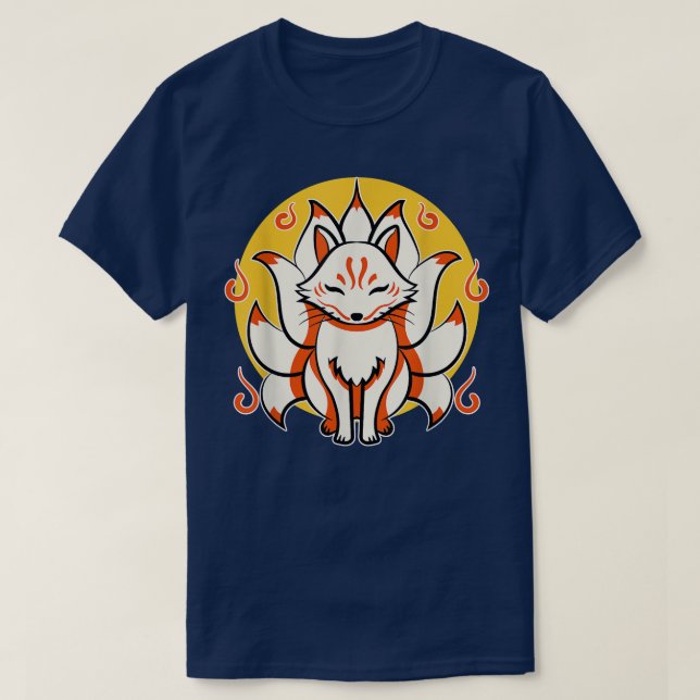 Camiseta Kitsune Japanese Kami Inari Fox protector Tempel S (Diseño del anverso)