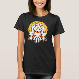 Camiseta Kitsune Japonés Kami Inari Fox Protector Tempel S
