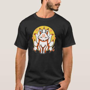 Camiseta Kitsune Japonés Kami Inari Fox Protector Tempel S