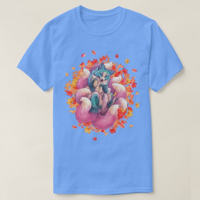 Camiseta Kitsune para un nieto japonés con cola para un kaw (Diseño del anverso)