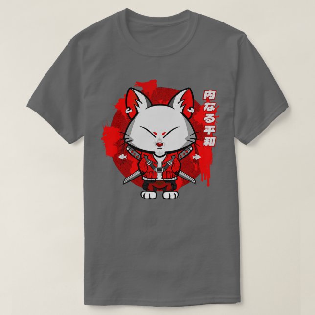 Camiseta Kitsune Rojo (Diseño del anverso)