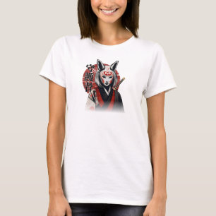 Camiseta Kitsune Samurai Guardian – Japanese Fox Warrior