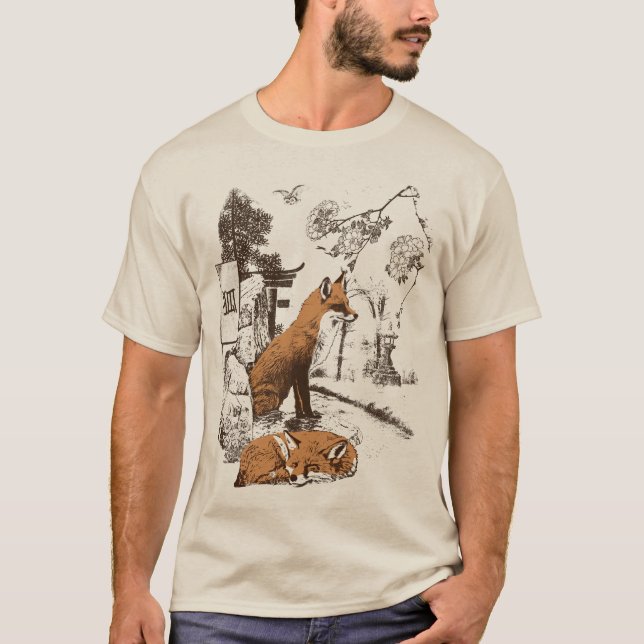 Camiseta Kitsune - Traditional Japanese Streetwear Design (Anverso)