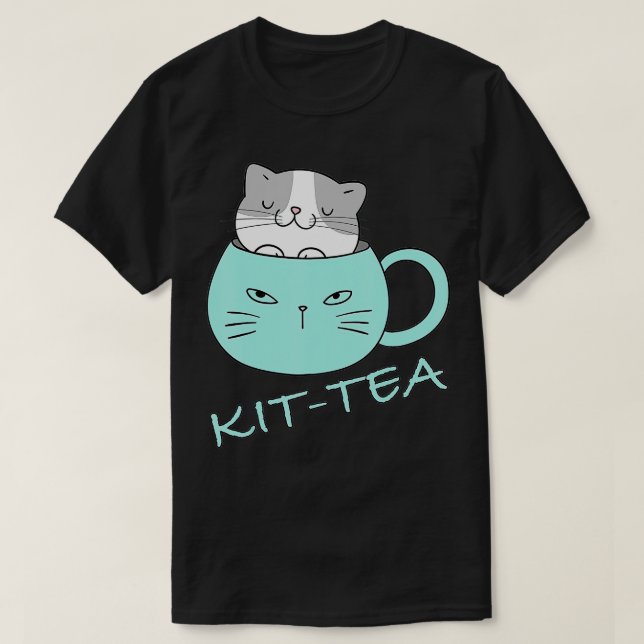 Camiseta KitTea Cat Lover Cute Y Funny Cat (Diseño del anverso)