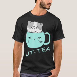 Camiseta KitTea Cat Lover Cute Y Funny Cat