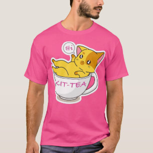 Camiseta KitTea Cat Lover Cute Y Gracioso Cat5