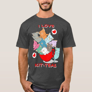 Camiseta KitTea Cat Lover Cute Y Gracioso Cat 1