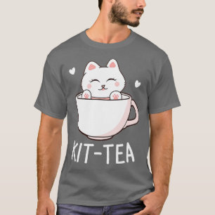 Camiseta KitTea  Cute Cat Kitten Tea Funny Cat Lover  
