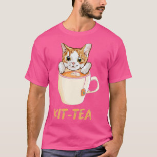 Camiseta KitTea Drinker Cute Kitty Teacup Kitten Funny Cat