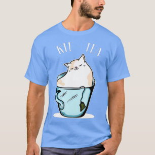 Camiseta KitTea Funny Cat Lover Gigante Cute Gato Negro