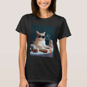 Camiseta Kitten con cigarrillo divertido meme de gato tonto