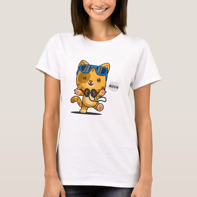 Camiseta Kitten Cute Art (Anverso)