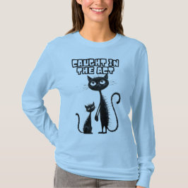 Camiseta Kitten Duo: Gatito negro y su pequeña amiga