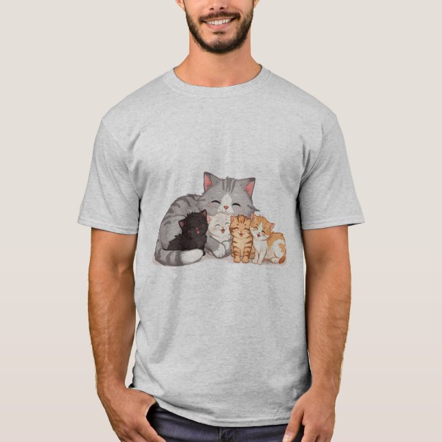 Camiseta Kitten Family Snuggle (Anverso)