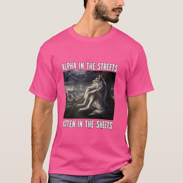 Camiseta Kitten In The Sheets Gracioso Alpha Werewolf Wolf  (Anverso)