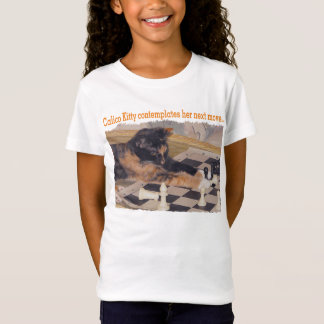 Camiseta Kitten Jugando Al Ajedrez