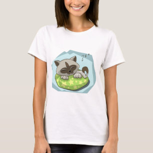 Camiseta Kitten Kitty Cat Sleeping Sleep Zzz Animal Fur