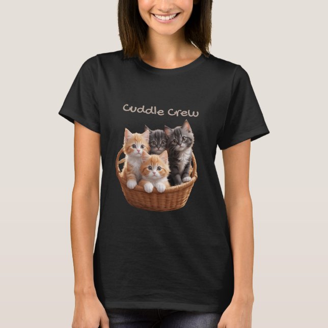 Camiseta Kitten Lovers Cuddle Crew (Anverso)