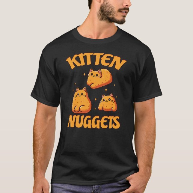 Camiseta Kitten Nuggets Humor Cats & Snack Lovers Cat (Anverso)