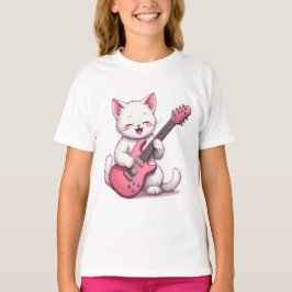 Camiseta Kitten Playing Guitar