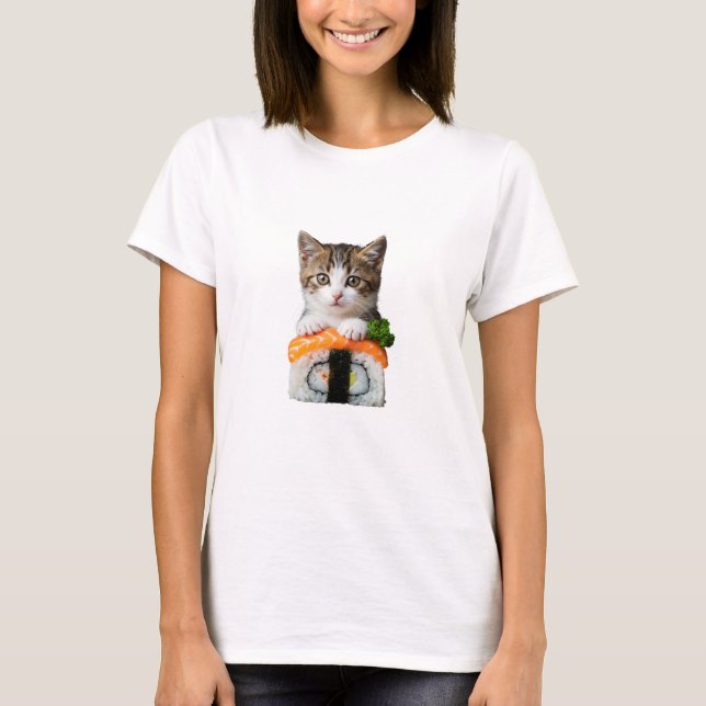 Camiseta kitten sushi (Anverso)