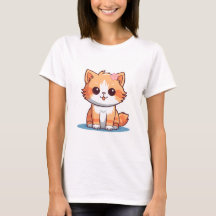 Kitten T-Shirt Gift – Soft Pastel Aesthetic Kitten