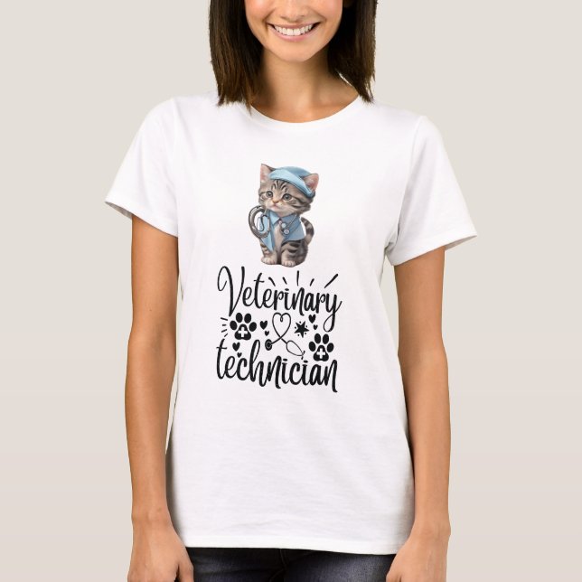 Camiseta Kitten, Técnico Veterinario (Anverso)