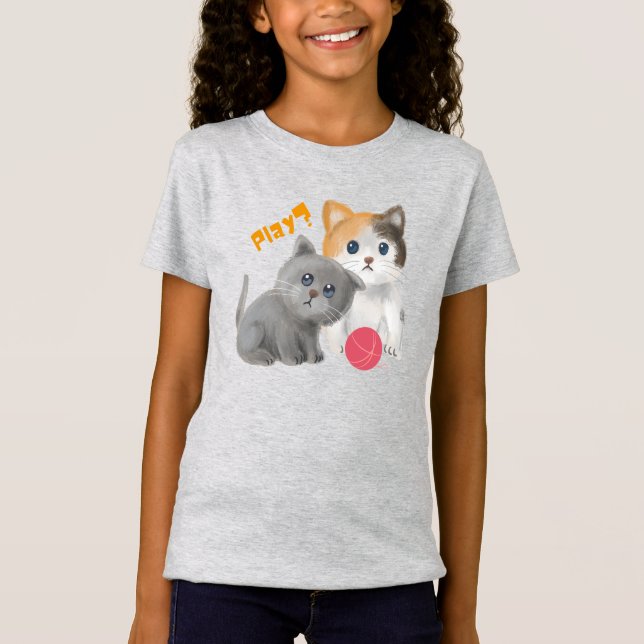Camiseta Kitten y Ball de Yarn (Anverso)